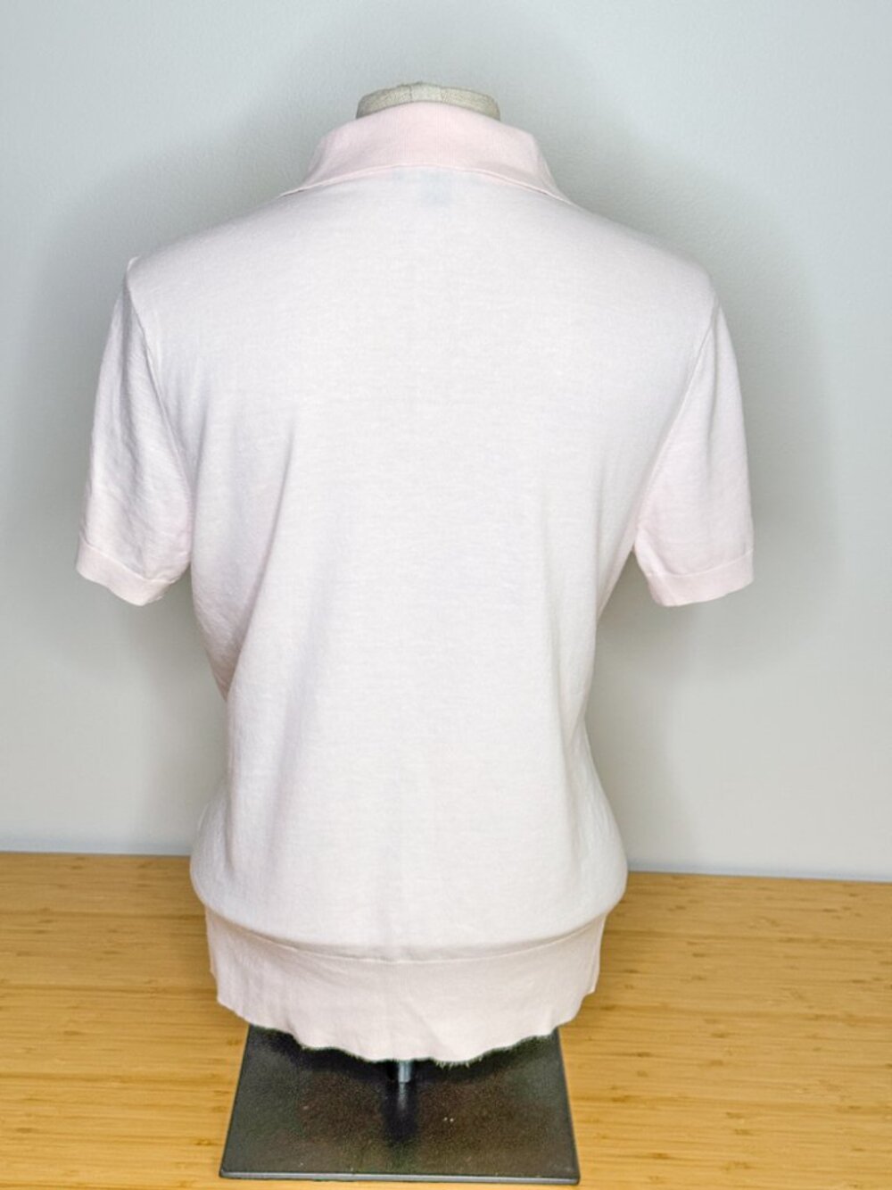 Ann Taylor Polo Sweater Blush Haze Light Pink Size Large - Picture 3 of 7
